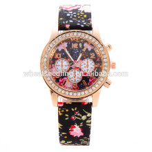 2015 fashion flower print charm women hot sale vogue watch